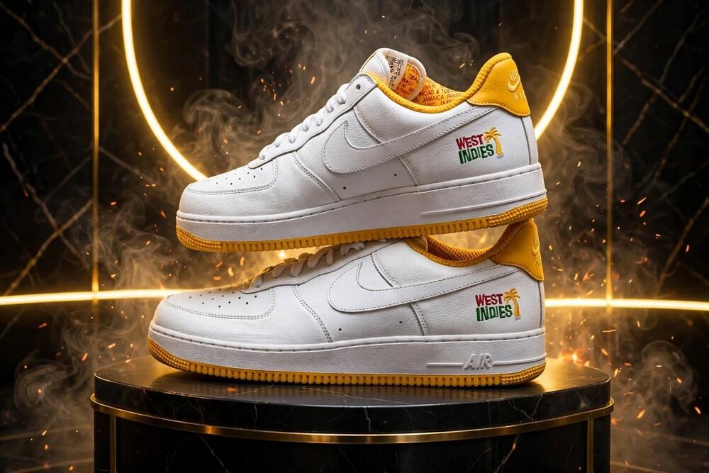 Size 11 - Nike Air Force 1 Low West Indies University Gold White DX1156-101